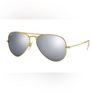 Rayban Aviator Flash Lenses - Silver with Gold Frame